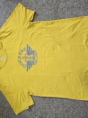 Dockers Yellow Short Sleeve Crew Neck T-Shirt with Gray Logo